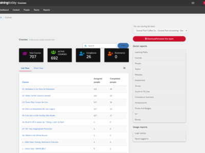 Screenshot of TrainingToday