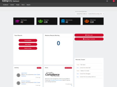 Screenshot of TrainingToday