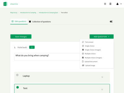 Screenshot of elearnie