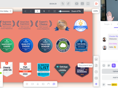 Screenshot of BrainCert Virtual Classroom