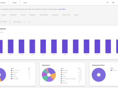 Screenshot of Kallidus Sapling HRIS