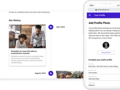 Screenshot of Kallidus Sapling HRIS