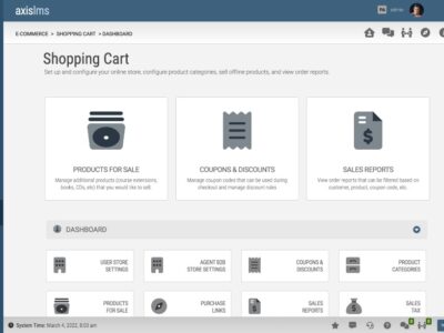 Screenshot of Axis LMS