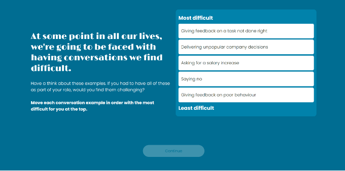 Asking people to rate how challenging they find different tricky topics