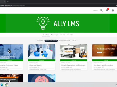 Screenshot of Ally LMS