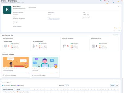 Screenshot of Skill Lake LMS