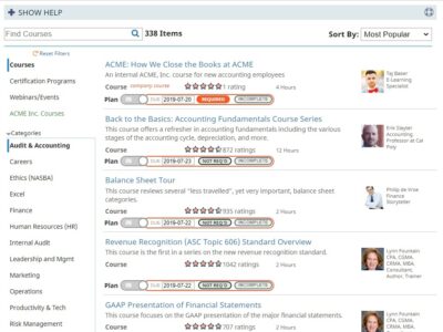 Screenshot of Illumeo Accounting LMS