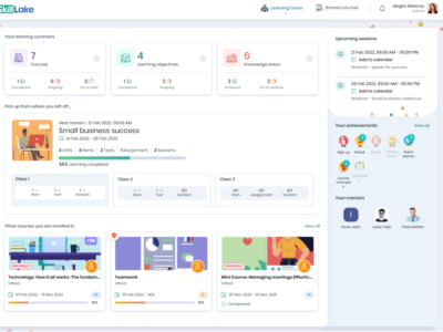 Screenshot of Skill Lake LMS