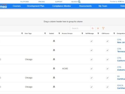 Screenshot of Illumeo Accounting LMS