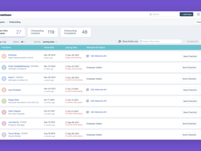 Screenshot of Freshteam
