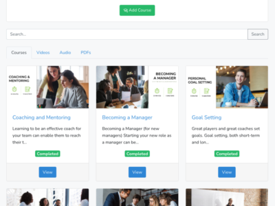 Screenshot of MarkerLMS