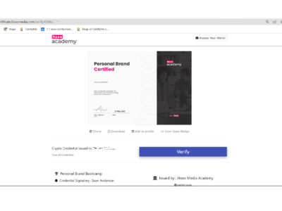 Screenshot of CertifyMe