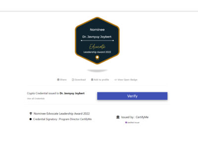 Screenshot of CertifyMe