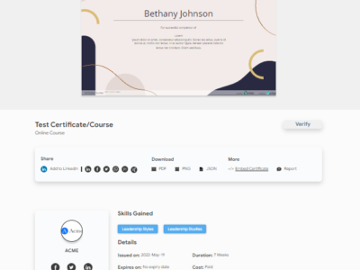 Screenshot of Sertifier INC