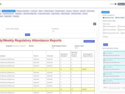 Screenshot of College Manager
