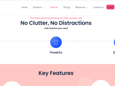 Screenshot of Levelup LMS