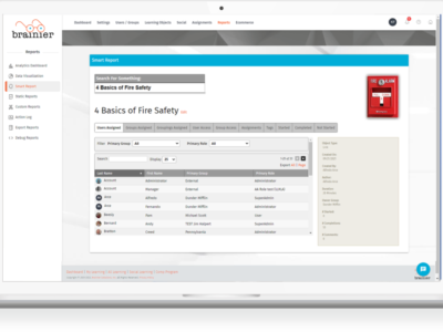 Screenshot of The Brainier LMS