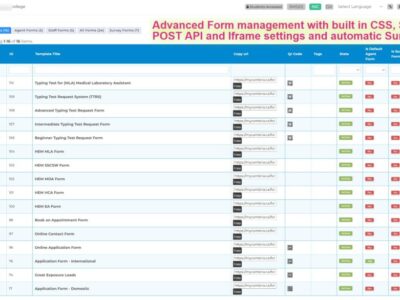Screenshot of College Manager