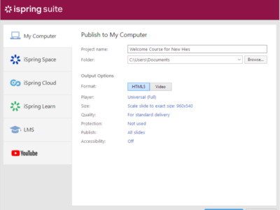 Screenshot of iSpring Suite