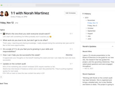 Screenshot of Pingboard