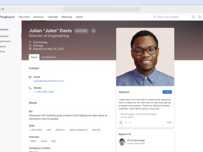 Screenshot of Pingboard