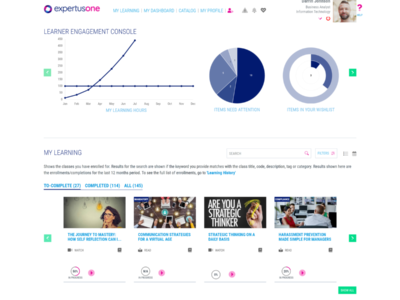 Screenshot of ExpertusONE: LMS