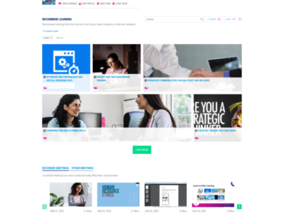 Screenshot of ExpertusONE: LMS