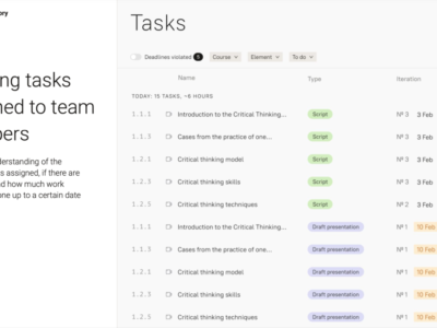Screenshot of CourseFactory