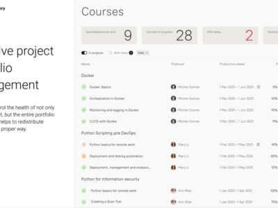 Screenshot of CourseFactory