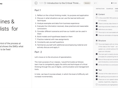 Screenshot of CourseFactory