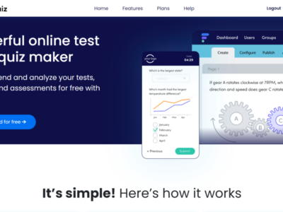 Screenshot of FlexiQuiz