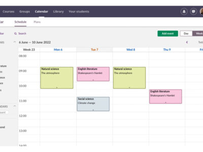 Screenshot of itslearning