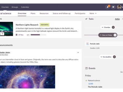 Screenshot of itslearning