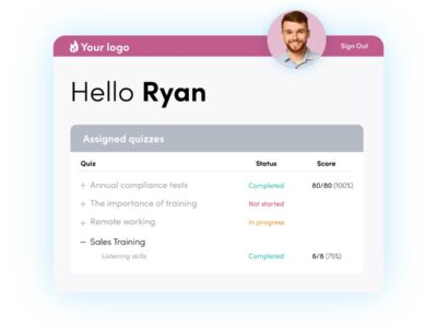 Screenshot of FlexiQuiz