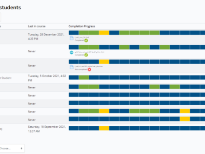 Screenshot of MEDAD Learning Management Platform