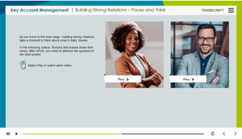 Use of interactive videos with interspersed questions.