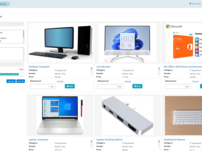 Screenshot of SutiProcure