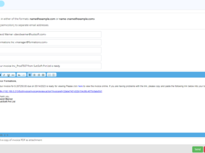 Screenshot of SutiInvoice