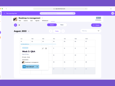 Screenshot of WeSchool