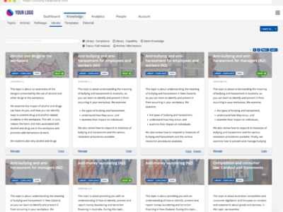 Screenshot of Tribal Habits LMS
