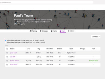 Screenshot of Tribal Habits LMS