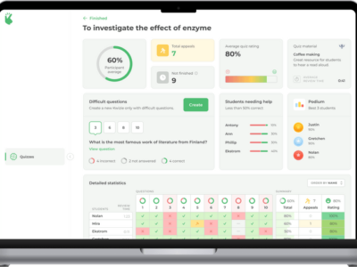 Screenshot of Kwizie