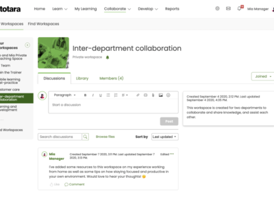 Screenshot of Totara Learn