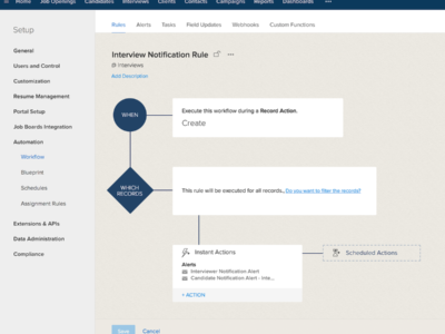 Screenshot of Zoho Recruit