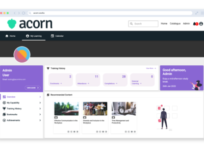 Screenshot of Acorn PLMS
