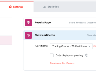 Screenshot of ClassMarker