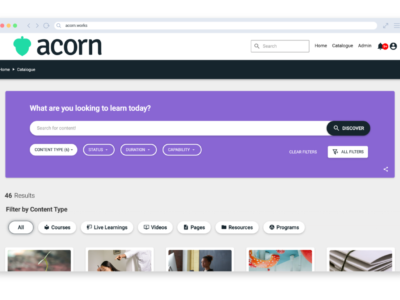 Screenshot of Acorn PLMS