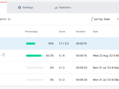 Screenshot of ClassMarker