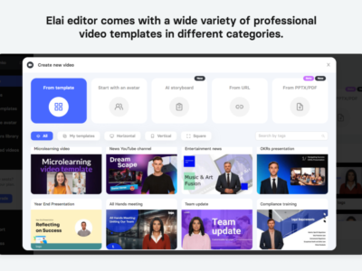 Screenshot of Elai.io