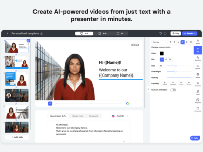 Screenshot of Elai.io